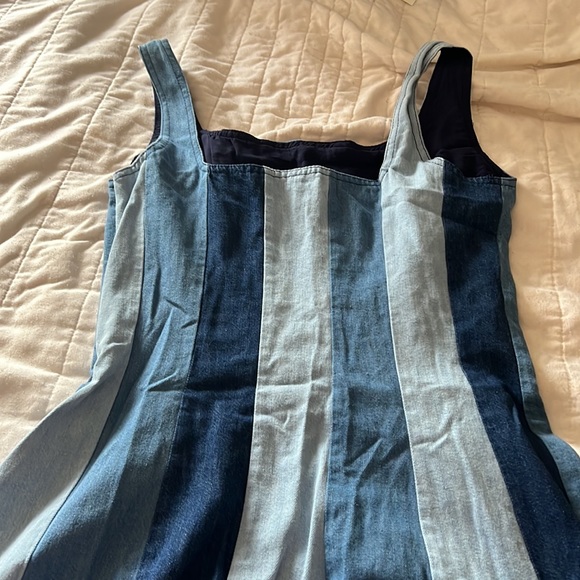 *Farm Rio* Colorblock Denim Midi Dress, Small - Picture 7 of 12